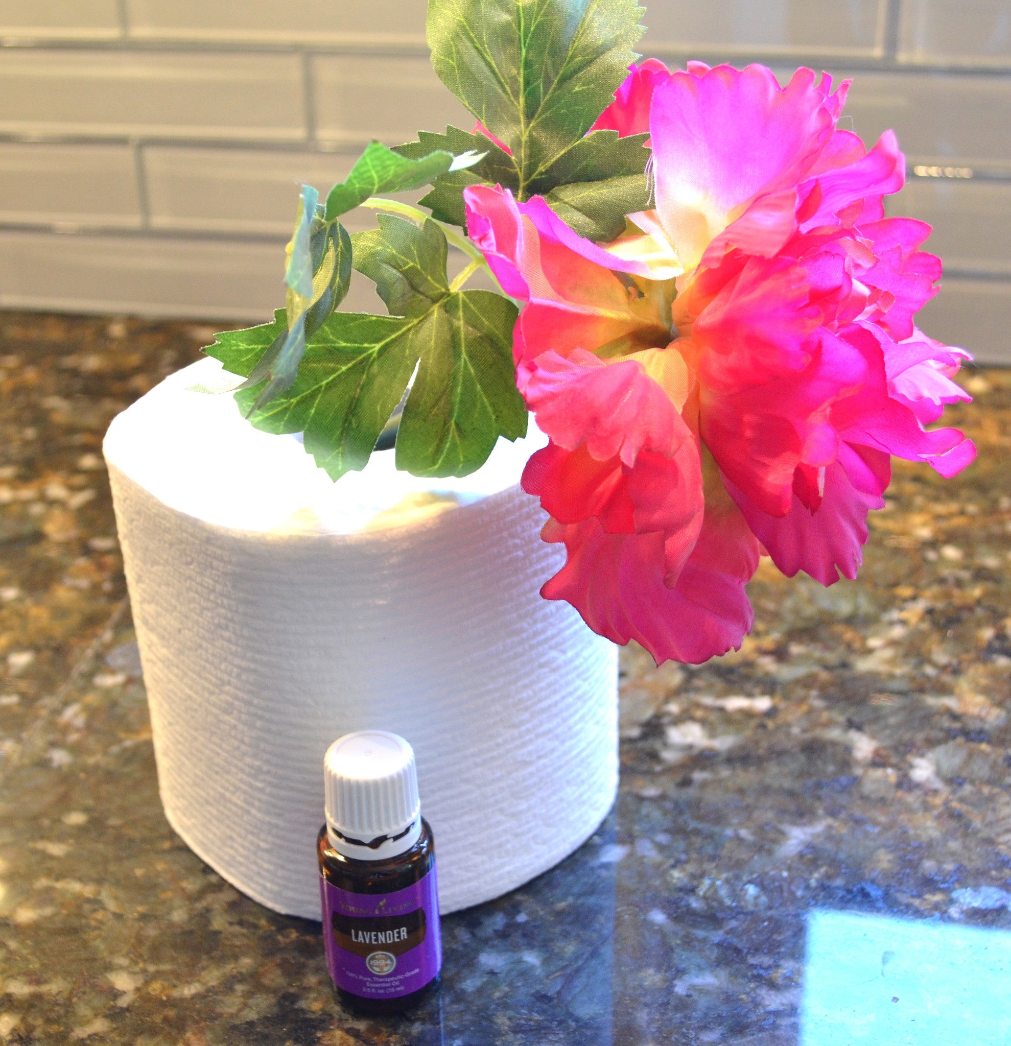 DIY Bathroom Freshener using toilet paper roll and essential oil