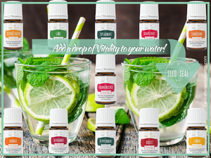 Young Living Essential Oils make a great addition to my daily water and food
