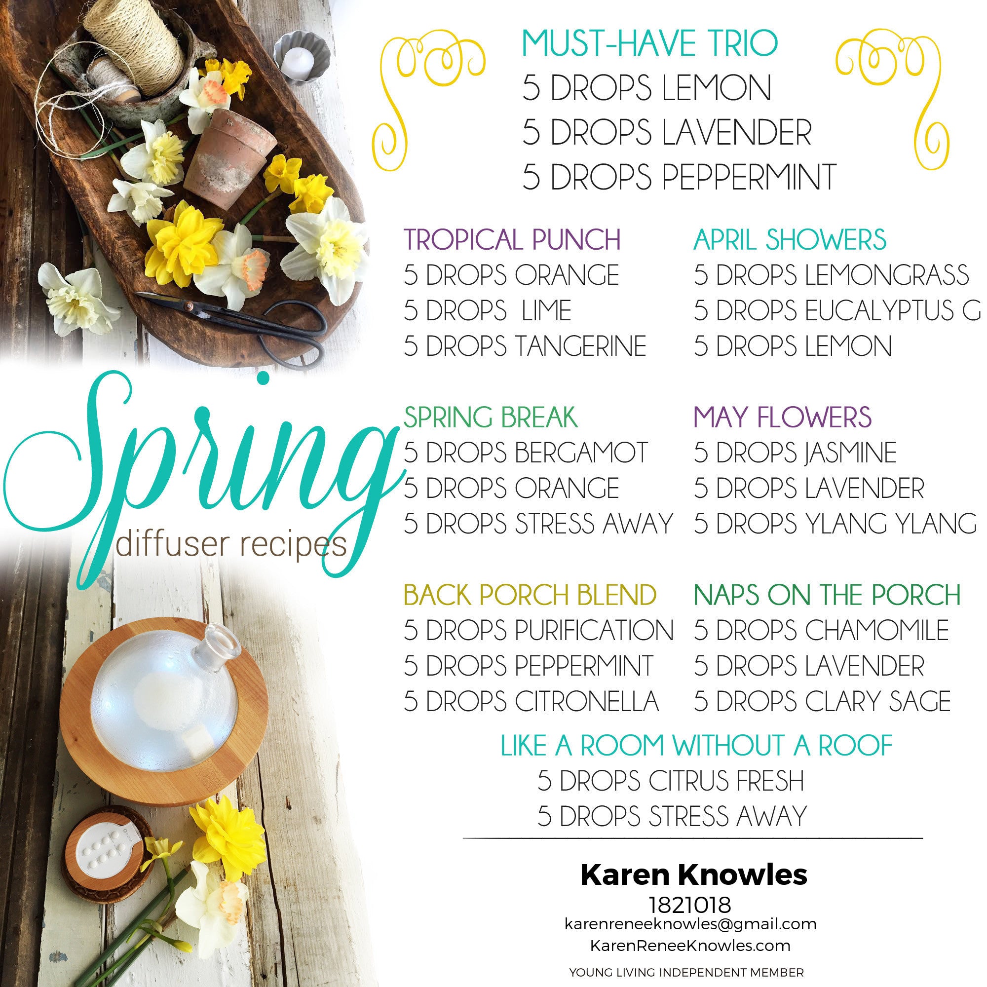 Diffuser Recipes for Spring!