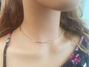 16 gauge 14k Yellow or Rose Gold Filled Neckwire