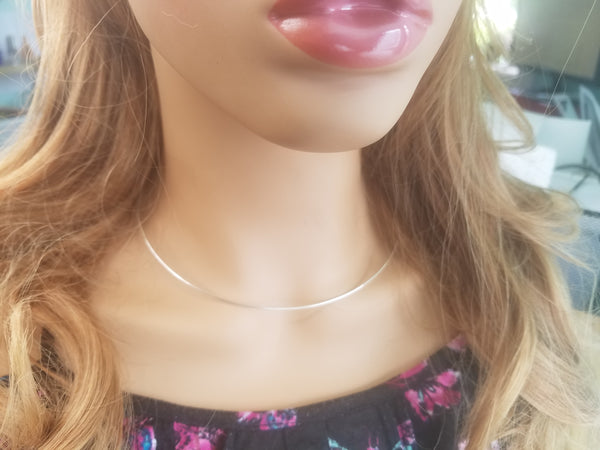 18 gauge Argentium Silver Neckwire