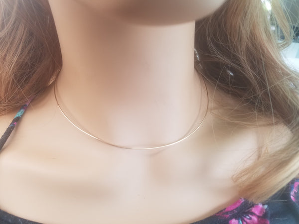 18 gauge 14k Yellow or Rose Gold Filled Neckwire