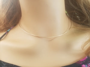 18 gauge 14k Yellow or Rose Gold Filled Neckwire