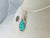 Fabulous Turquoise Gemstone in teardrop shape- hand sculpted in sterling silver .925 argentium anti-tarnish silver