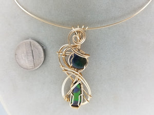 Unique Ammolite Pendant
