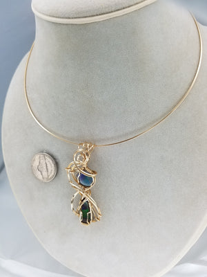 Unique Ammolite Pendant
