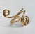 14 kt Gold Filled Wire Sculpted Spiral Ring - Adjustable sizing