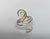 Sterling Silver Wire Sculpted Double Spiral Ring - Adjustable sizing