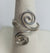 Sterling Silver Wire Sculpted Spiral Ring - Adjustable sizing