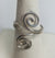 Sterling Silver Wire Sculpted Spiral Ring - Adjustable sizing