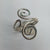 Sterling Silver Wire Sculpted Spiral Ring - Adjustable sizing
