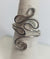 Sterling Silver Wire Sculpted Twisty Spiral Ring - Adjustable sizing
