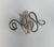 Sterling Silver Wire Sculpted Twisty Spiral Ring - Adjustable sizing