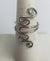 Sterling Silver Wire Sculpted Twisty Ring - Adjustable sizing