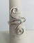 Sterling Silver Wire Sculpted Double Spiral Ring - Adjustable sizing