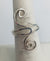 Sterling Silver Wire Sculpted Double Spiral Ring - Adjustable sizing