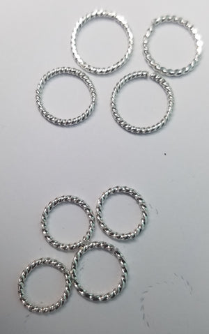 Round cartilage mini hoop, conch, nose piercing, earrings, orbital- 18ga Twisted Rope Shape Wire
