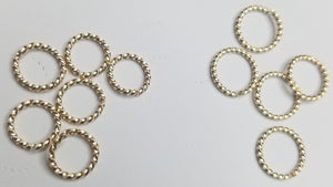 Round cartilage mini hoop, conch, nose piercing, earrings, orbital- 18ga Twisted Rope Shape Wire