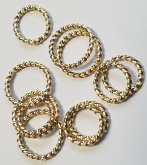 Round cartilage mini hoop, conch, nose piercing, earrings, orbital- 18ga Twisted Rope Shape Wire