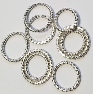 Round cartilage mini hoop, conch, nose piercing, earrings, orbital- 18ga Twisted Rope Shape Wire