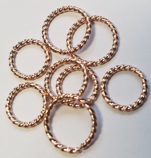 Round cartilage mini hoop, conch, nose piercing, earrings, orbital- 18ga Twisted Rope Shape Wire
