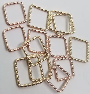 Square Twisted Cartilage Mini Hoop Earring