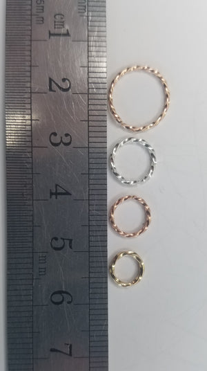 Round cartilage mini hoop, conch, nose piercing, earrings, orbital- 20 gauge round wire