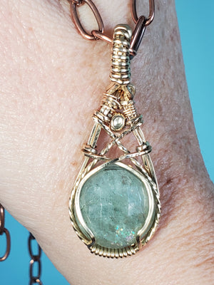 Faceted Natural Aquamarine Gemstone Pendant