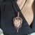Natural fossil Coral gemstone Pendant in Pure Copper