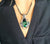 Malachite and Black Onyx Gemstone Wire Sculpted Pendant
