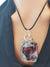 Eudialyte Gemstone Pendant sculpted in Argentium Silver