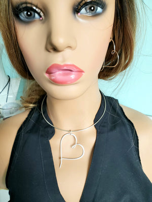 Heart Earrings and Pendant Set
