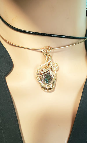 Magnificent Sparkly Faceted Mystic Topaz Pendant