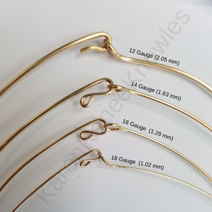 12 gauge 14k yellow gold filled Neckwire