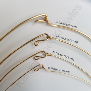 18 gauge 14k Yellow or Rose Gold Filled Neckwire