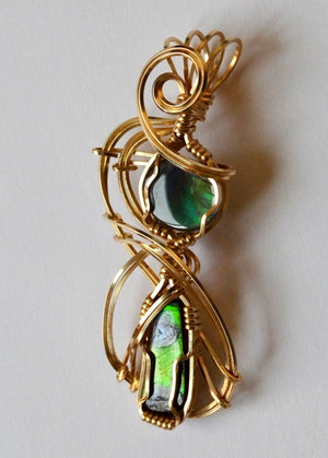 Unique Ammolite Pendant
