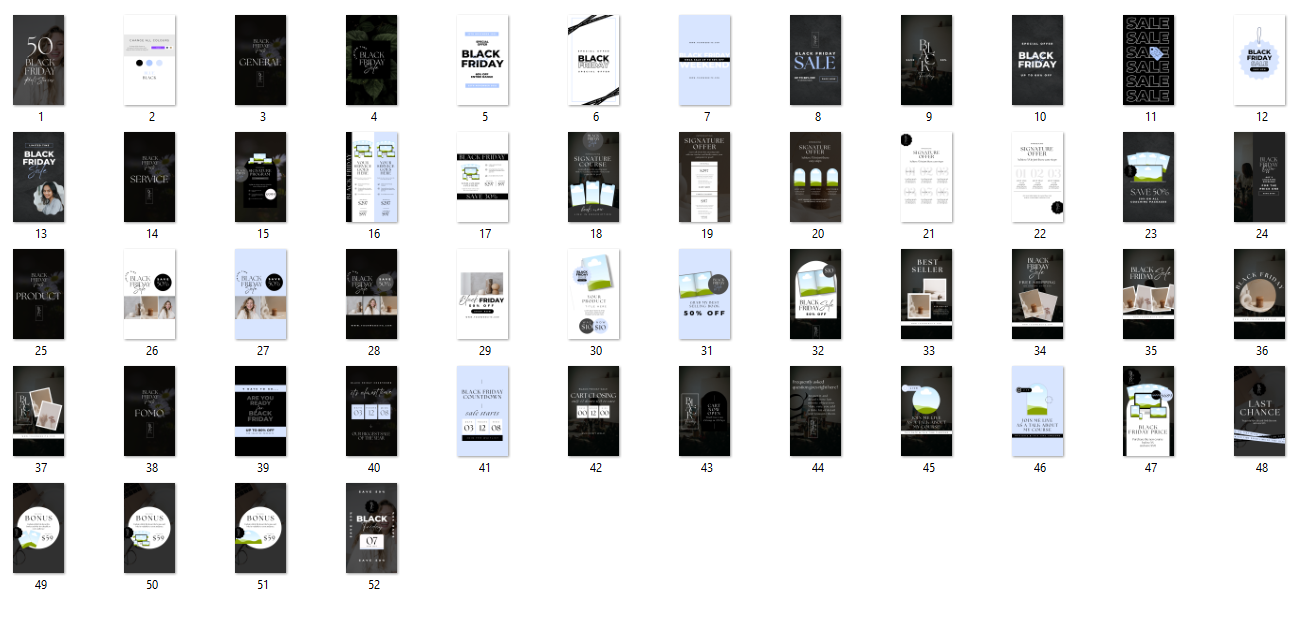 Ultimate Black Friday (Professionally Designed) Social Media Editable Templates