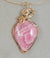 Pink Striped Rhodochrosite Pendant Hand-sculpted in Gold Filled Wire