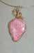 Pink Striped Rhodochrosite Pendant Hand-sculpted in Gold Filled Wire