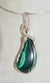 Gorgeous Green Malachite Gemstone Pendant Hand-sculpted in Argentium (anti-tarnish) Sterling Silver Wire