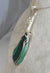 Gorgeous Green Malachite Gemstone Pendant Hand-sculpted in Argentium (anti-tarnish) Sterling Silver Wire
