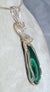 Gorgeous Green Malachite Gemstone Pendant Hand-sculpted in Argentium (anti-tarnish) Sterling Silver Wire