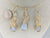 Light Blue Chaldecony Pendant and Earring set hand sculpted in 14kt gold filled wire