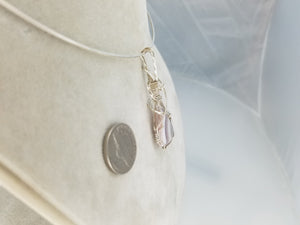 Purple Lace Agate Gemstone Hand-sculpted in Argentium (anti-tarnish) .925 Sterling Silver Wire