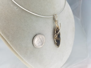 Russian Dendritic Agate in 14kt yellow gold filled and Sterling Silver .925 wire