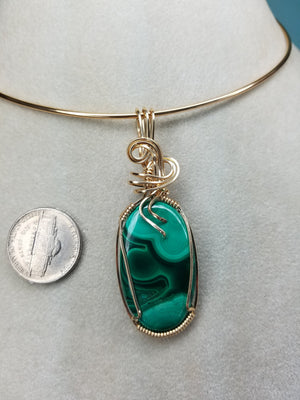 Stunning Designer Green Malachite  Pendant