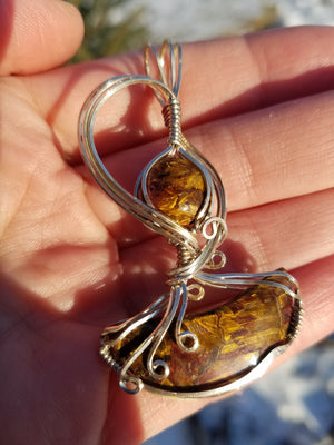 Pietersite Gemstones Hand Sculpted in Argentium Silver (tarnish resistant) Wire