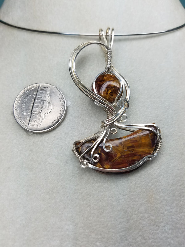 Pietersite Gemstones Hand Sculpted in Argentium Silver (tarnish resistant) Wire