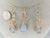 Light Blue Chaldecony Pendant and Earring set hand sculpted in 14kt gold filled wire