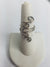 Sterling Silver Wire Sculpted Twisty Ring - Adjustable sizing